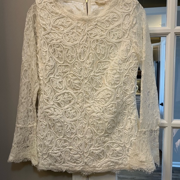 Soft Surroundings White Lace Lilith Blouse size S EUC - Picture 2 of 6